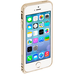 Чехол Deppa Alum Bumper для Apple iPhone 5/5S/SE и пленка (золотой)