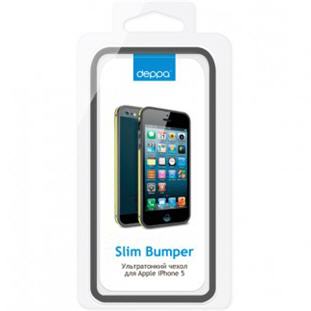 Фото товара Deppa Slim Bumper для Apple iPhone 5/5S (черный/желтый)