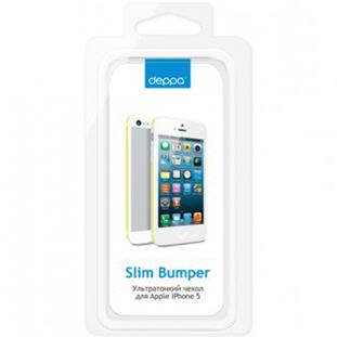 Фото товара Deppa Slim Bumper для Apple iPhone 5/5S (белый/желтый)