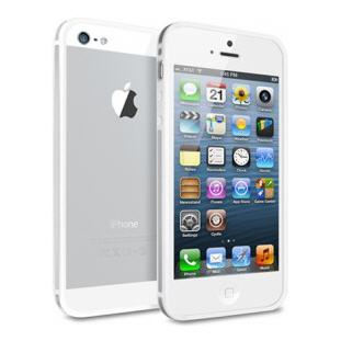 Чехол Deppa Slim Bumper для Apple iPhone 5/5S (белый/серый)