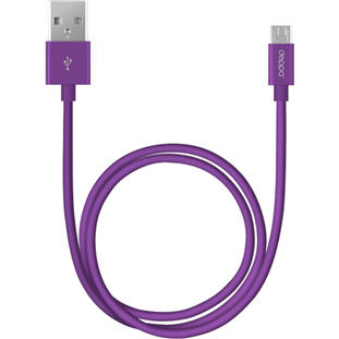 Data-кабель Deppa USB - micro USB (1.2м, фиолетовый)