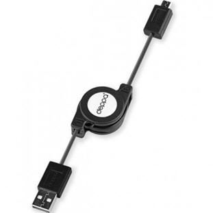 Data-кабель Deppa USB - microUSB (с автосмоткой, 0.8м, черный)