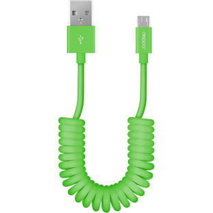 Data-кабель Deppa USB - micro USB (витой, 1.5м, зеленый)