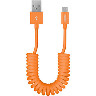 Data-кабель Deppa USB - micro USB (витой, 1.5м, оранжевый)