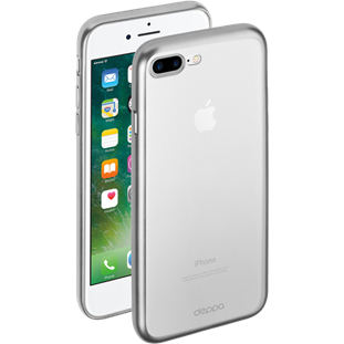 Чехол Deppa Gel Plus Case матовый для Apple iPhone 7 Plus (серебряный)
