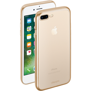 Чехол Deppa Gel Plus Case матовый для Apple iPhone 7 Plus (золотой)