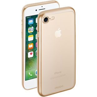 Чехол Deppa Gel Plus Case матовый для Apple iPhone 7 (золотой)