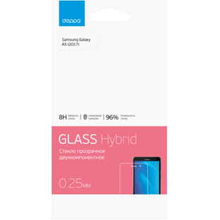 Защитное стекло Deppa Hybrid для Samsung Galaxy A5 2017 (прозрачное, 0.25мм)