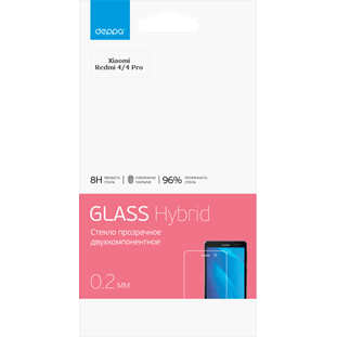 Защитное стекло Deppa Hybrid для Xiaomi Redmi 4/4 Pro (прозрачное, 0.2мм)