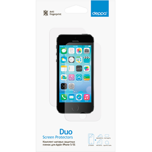 Фото товара Deppa для Apple iPhone 5/5S/5C/SE (DUO-комплект, прозрачная)