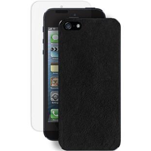 Чехол Deppa накладка кожаная для Apple iPhone 5 (rich black)