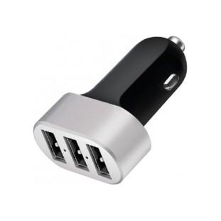Зарядное устройство Deppa АЗУ 3 USB 5.2А, Ultra (черный)
