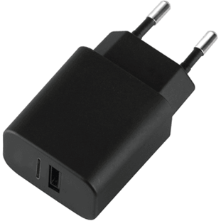 Зарядное устройство Deppa СЗУ USB A + USB Type-C 3.4A, Ultra (черный)