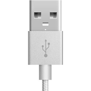 Фото товара Deppa USB - 8-pin для Apple (MFI, 1.2м, нейлоновая оплетка, светло-серый)