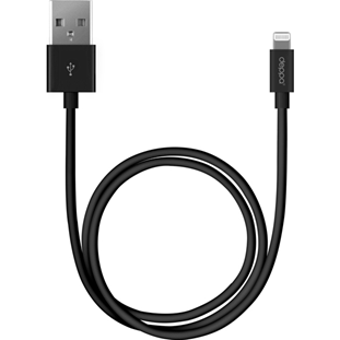 Data-кабель Deppa USB - 8-pin для Apple (MFI, 1.2м, черный)