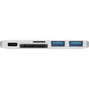 Фото товара Deppa USB-C для MacBook, 5в1 (серебристый)