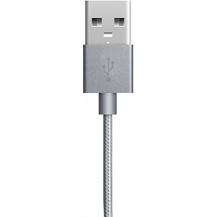 Фото товара Deppa USB - micro USB (1.2м, нейлоновая оплетка, графит)