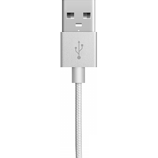 Фото товара Deppa USB - micro USB (1.2м, нейлоновая оплетка, серебро)