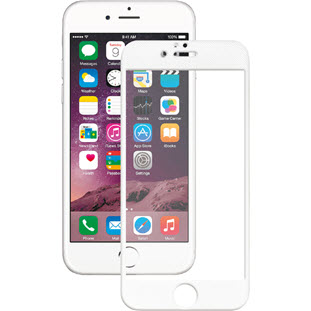 Защитное стекло Deppa для экрана Apple iPhone 6/6S (Asahi, прозрачное, белое, 0.4мм)