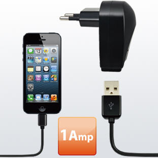 Зарядное устройство Dexim DCA364 1A автомобильное для iPhone 5/iPod touch 5/iPod nano 7 (черный)