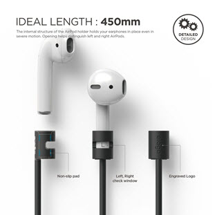 Фото товара Elago Strap для Apple AirPods (ESTR-AP-BK, черный)