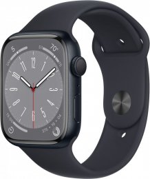Умные часы Apple Watch Series 8 45 mm Midnight Aluminum Case with Midnight Sport Band (GPS)