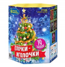 Фейерверк  Батарея салютов P7475 Ёлочки-иголочки (1,0 х 19) НОВЫЙ ЭФФЕКТ, 5эф 25с