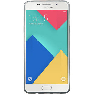 Чехол Gecko силиконовый для Samsung Galaxy A7 2016 (глянцевый прозрачный белый)