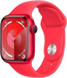 Умные часы Apple Watch Series 9 45mm (PRODUCT)RED Aluminum Case with (PRODUCT)RED Sport Band (GPS) (размер S/M)