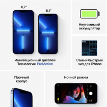 Фото товара Apple iPhone 13 Pro (512 Gb, небесно голубой MLWD3RU/A)