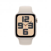 Фото товара Apple Watch SE (2024) 44mm Starlight Aluminum Case with Starlight Sport Band (GPS) (размер S/M)