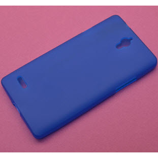 Чехол Jast силиконовый для Huawei Ascend G700 (синий матовый)