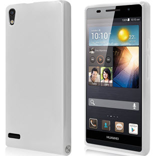 Чехол Jast силиконовый для Huawei Ascend P6 (белый матовый)