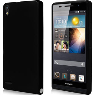 Чехол Jast силиконовый для Huawei Ascend P6 (черный матовый)