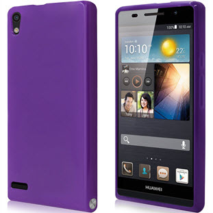 Чехол Jast силиконовый для Huawei Ascend P6 (фиолетовый матовый)