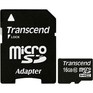Карта памяти Transcend Premium microSDHC 16GB Class 10 + Adapter (TS16GUSDHC10)