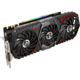 Фото товара MSI GeForce GTX 1080 Ti 1569Mhz PCI-E 3.0 11264Mb 11124Mhz 352 bit DVI 2xHDMI HDCP Gaming X Trio
