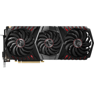 Фото товара MSI GeForce GTX 1080 Ti 1569Mhz PCI-E 3.0 11264Mb 11124Mhz 352 bit DVI 2xHDMI HDCP Gaming X Trio