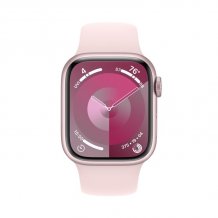 Фото товара Apple Watch Series 9 41mm Pink Aluminum Case with Light Pink Sport Band (GPS) (размер M/L)