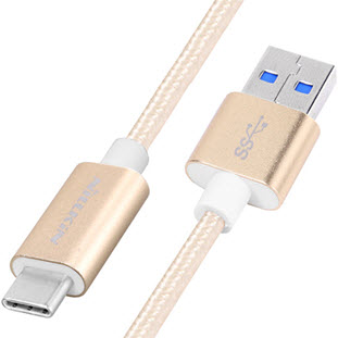 Фото товара Nillkin Elite Cable USB 3.0 Type-C (1м, 3А, золотой)