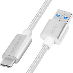 Фото товара Nillkin Elite Cable USB 3.0 Type-C (1м, 3А, серебристый)