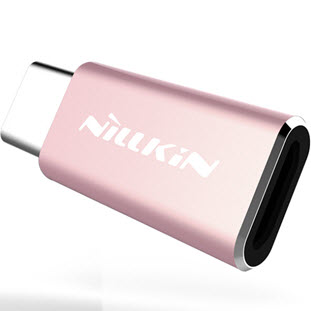 Фото товара Nillkin microUSB - USB Type-C (розовый)