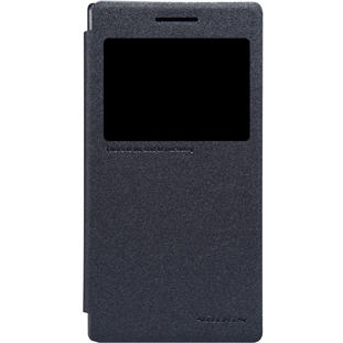 Чехол Nillkin Sparkle Leather книжка с окошком для Lenovo P70 (черный)