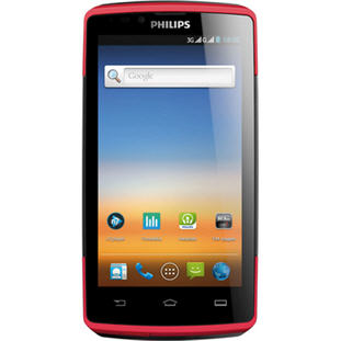 Мобильный телефон Philips Xenium W7555 (black red)