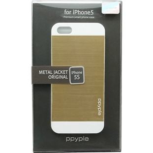 Фото товара Ppyple Metal Jacket Original накладка для iPhone 5/5S/SE (gold white)