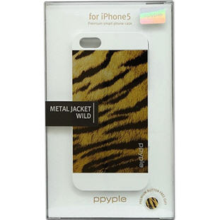 Фото товара Ppyple Metal Jacket Wild накладка для iPhone 5/5S/SE (tiger white)