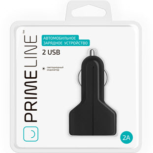 Фото товара Prime Line АЗУ 2 USB (2А, белый)