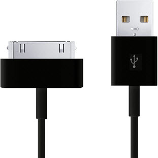 Data-кабель Prime Line USB - 30-pin для Apple (1.2м, черный)