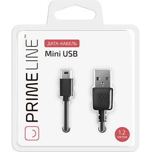 Фото товара Prime Line USB - miniUSB (1.2м, черный)