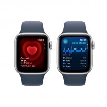 Фото товара Apple Watch SE (2024) 40mm Silver Aluminum Case with Blue Cloud Sport Loop (GPS)